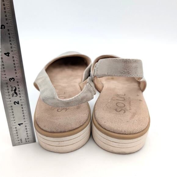 Soul Naturalizer Idea-Dorsay Slingback Flats Women's Light Gold Size US10M EU41 - Picture 4 of 11
